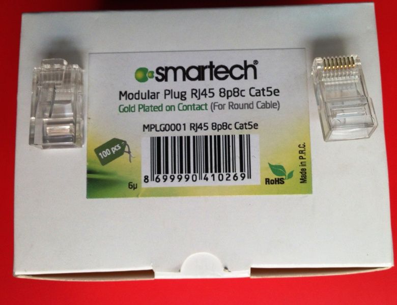 MPLG0001 RJ 45 8P8C CAT5E PLUG (6u) 100 LÜ POŞET