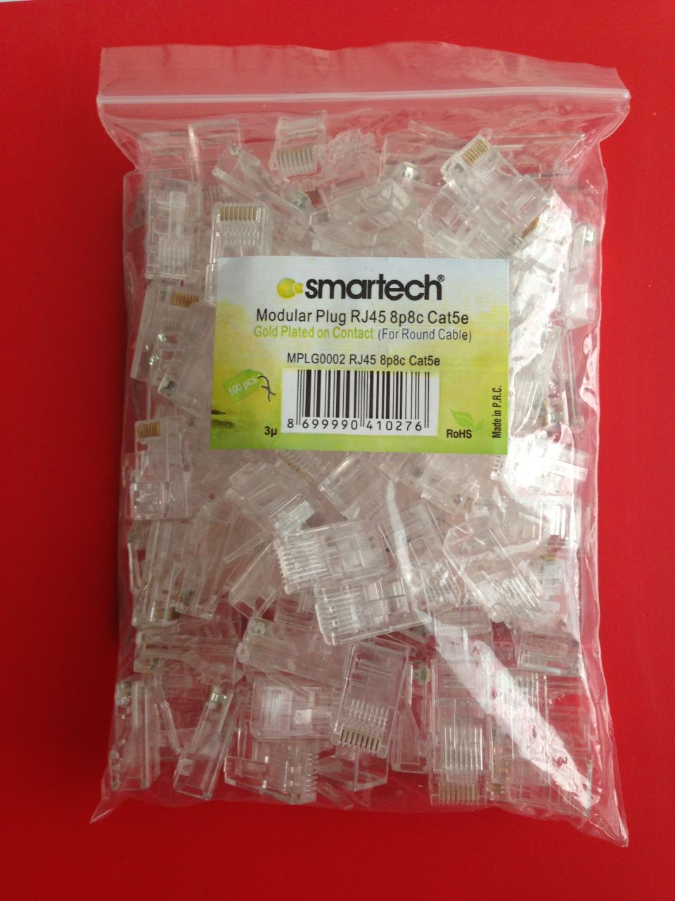 MPLG0002 RJ 45 8P8C CAT5E PLUG (3u) 100 LÜ POŞET