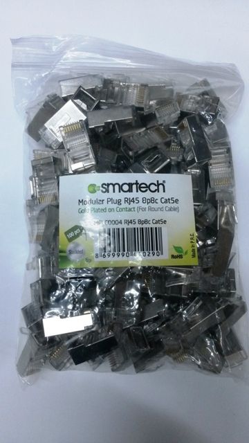 MPLG0004 RJ 45 8P8C CAT5E PLUG (3u) 100 LÜ POŞET