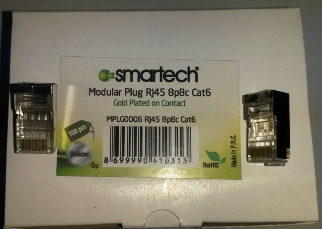 MPLG0006 RJ 45 8P8C SHILDED CAT6e PLUG (6u) 100 LÜ KUTU
