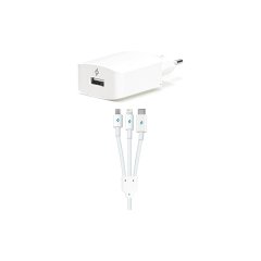 ttec SpeedCharger Şarj Aleti 2.1A Micro USB,Lightning,Type C Kablolu  - 2SCS01UT