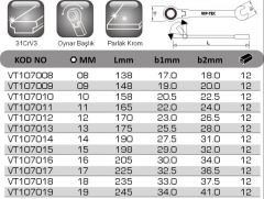 Flex Cırcırlı Kombine Anahtar VT107008
