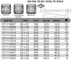 Yıldız İki Ağız Çatal Anahtar  VT1110607