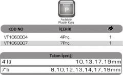 Cırcırlı Kombine Anahtar Takımları VT1060004