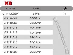 Yıldız İki Ağız Anahtar Takımı VT1110008P