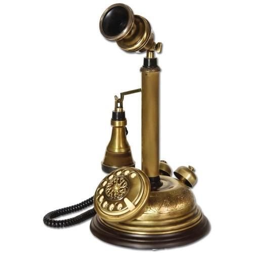 Eskitme Kubbe Leylek El Dekorlu Telefon