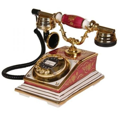 Büro Bordo Beyaz Porselen Telefon