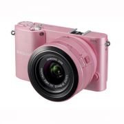 Samsung NX1000+20-50mm Objektif Aynasız Profesyonel Dijital Fotoğraf Makinesi Pembe