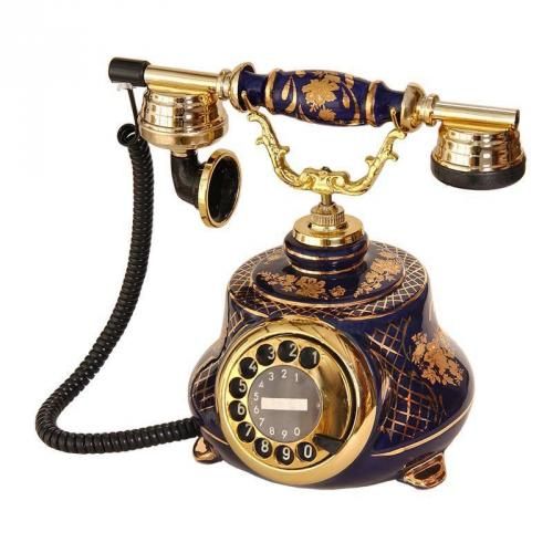 Porselen Tombul Kobalt Telefon