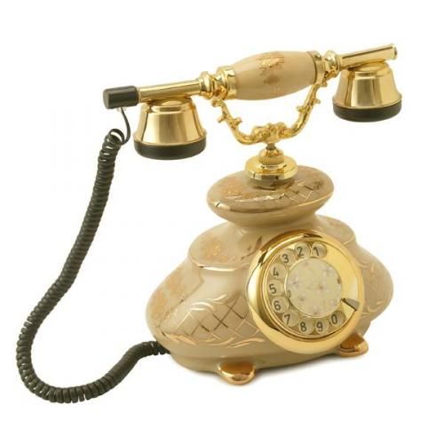 Porselen İtalyan Şampanya Klasik Telefon