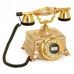 Porselen Şampanya Şato Klasik Telefon