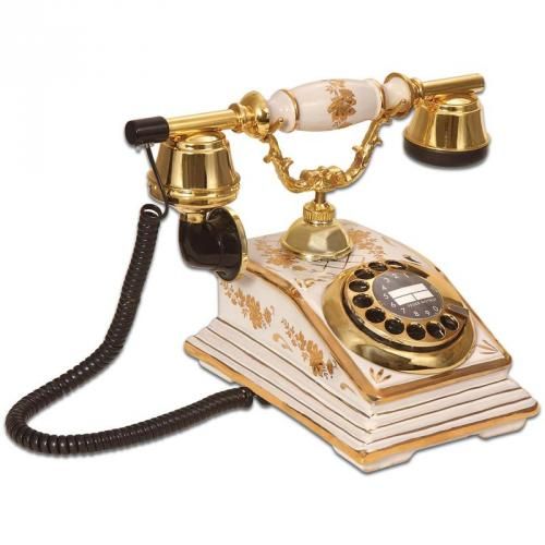 Büro Porselen Beyaz Antik Telefon