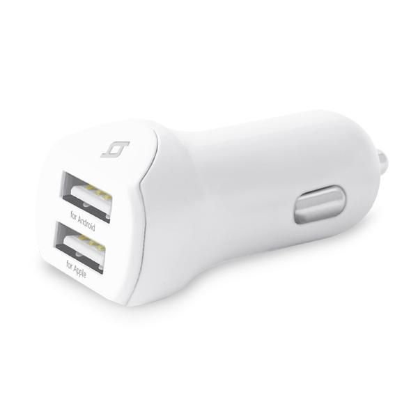 ttec SpeedCharger Duo Araç Şarj Aleti Çift USB 3.1A (çift kablo) Beyaz - 2CKS02