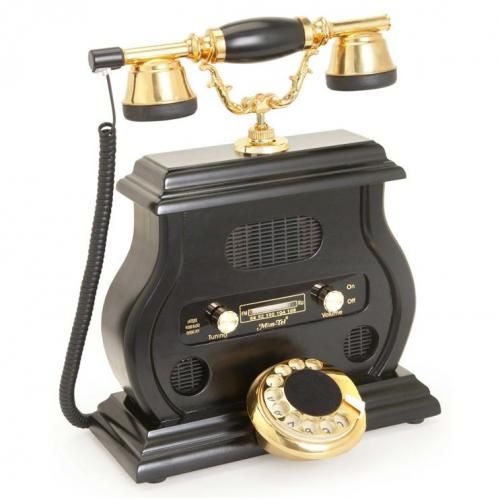 Radyolu Siyah Telefon