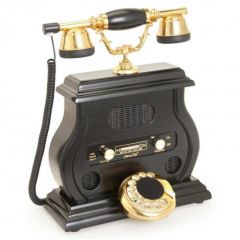 Radyolu Siyah Telefon