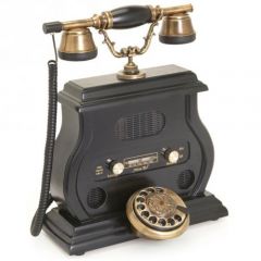 Eskitme Siyah Radyolu Telefon
