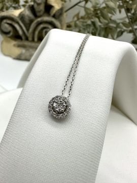 Circle Pırlantalı Kolye
