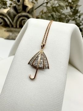 Umbrella Pırlantalı Kolye