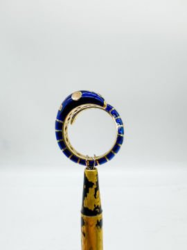 Lacivert Mineli Serpent Yüzük
