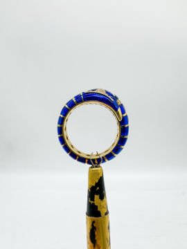 Lacivert Mineli Serpent Yüzük