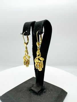Rosa Pırlantalı Küpe