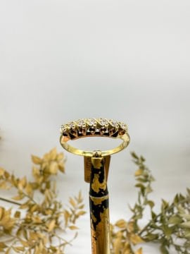 0.14 ct Pırlanta Yeditaş Yüzük