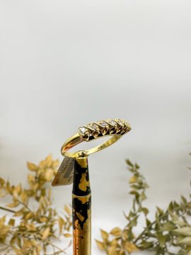 0.14 ct Pırlanta Yeditaş Yüzük