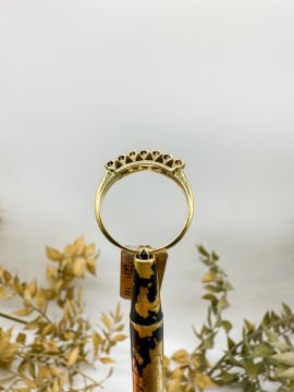 0.14 ct Pırlanta Yeditaş Yüzük