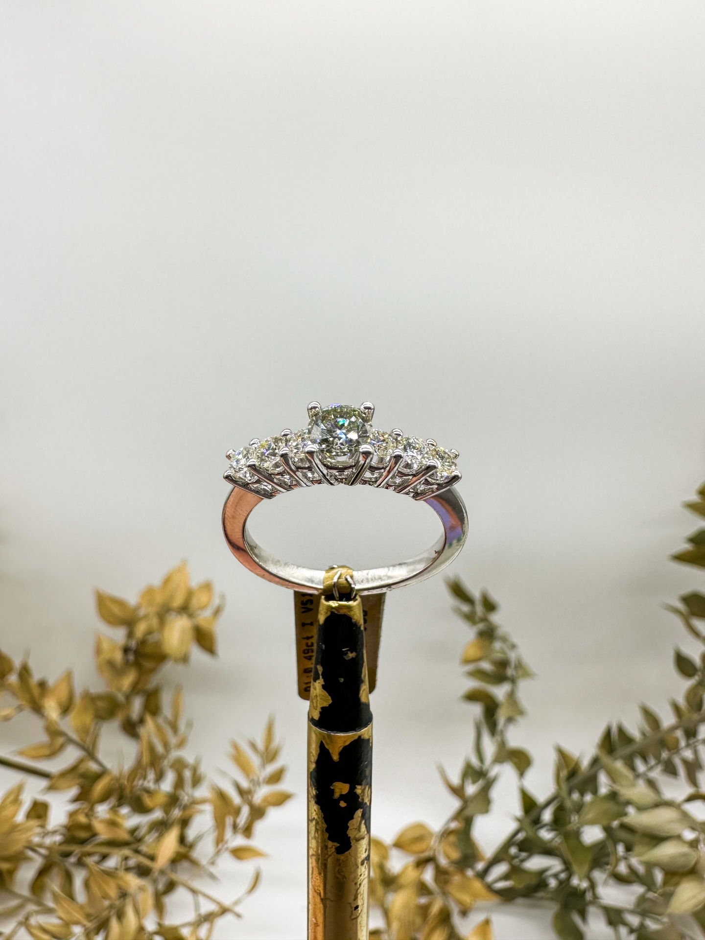 0.97 ct Pırlanta Yeditaş Yüzük