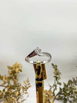 0.09 ct Pırlanta Tektaş Yüzük