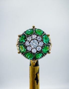 Jade Pırlantalı Zümrüt Yüzük
