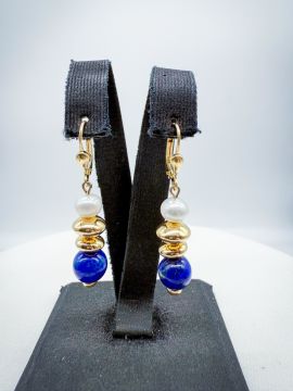 İncili Lapis Küpe