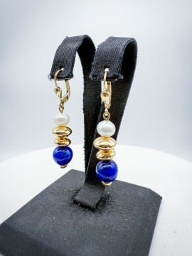 İncili Lapis Küpe