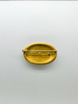 Cam Mine ve İncili Broş