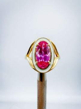 Oval Pink Safir Yüzük
