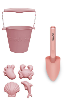 Scrunch Bucket Shovel Sand Set - Pink