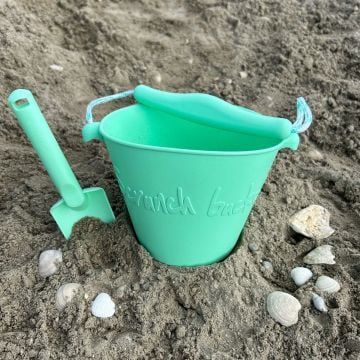 Scrunch Bucket Shovel Set - Light Green