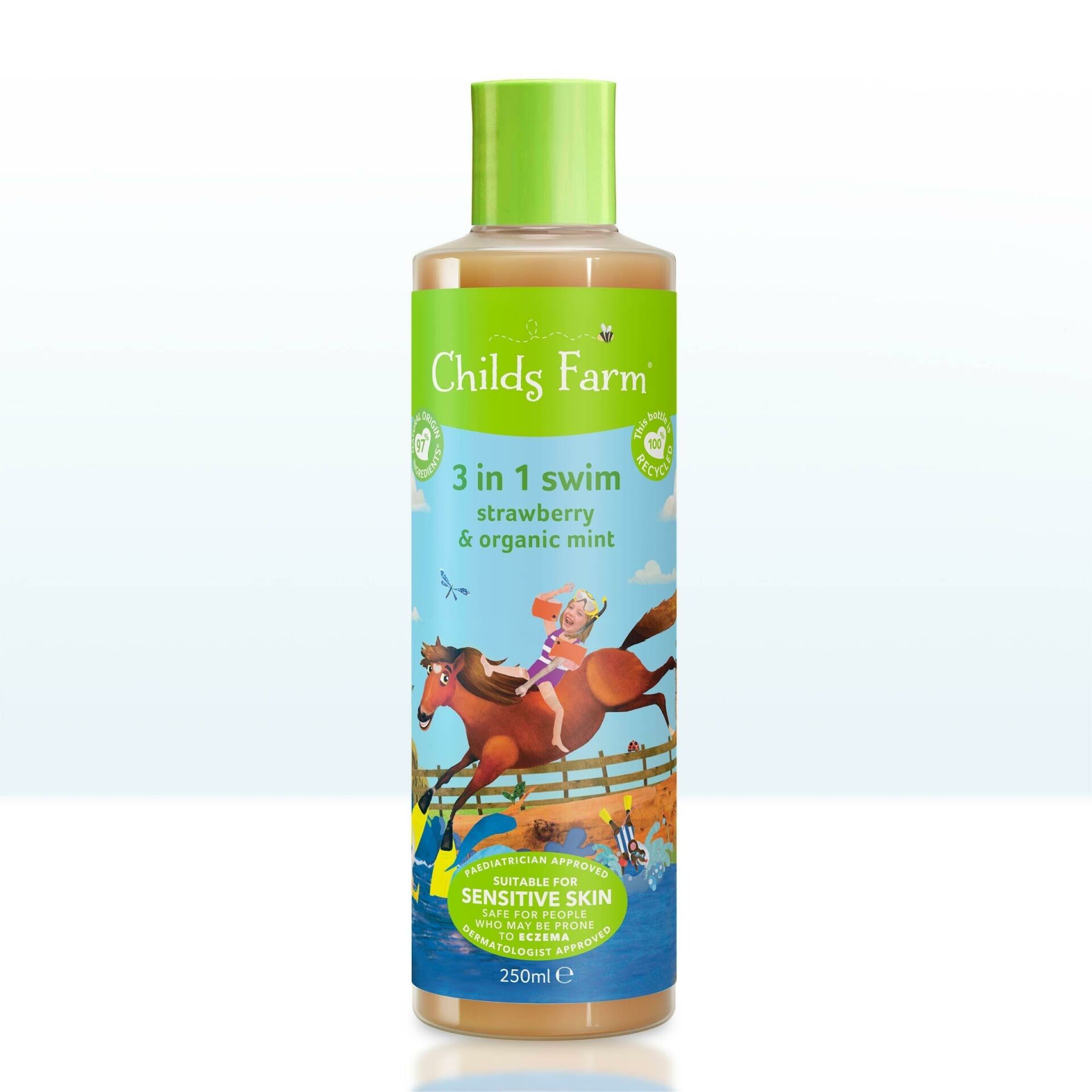 Childs Farm Strawberry and Organic Mint Extract 3 in 1 After Swimming Children's Shampoo 250ml