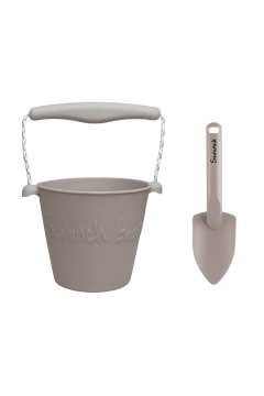 Scrunch Bucket Shovel Set - Gray