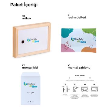 Unique Myminibaby Ahşap Oyuncak Etkinlik Resim Çerçeve Artbox