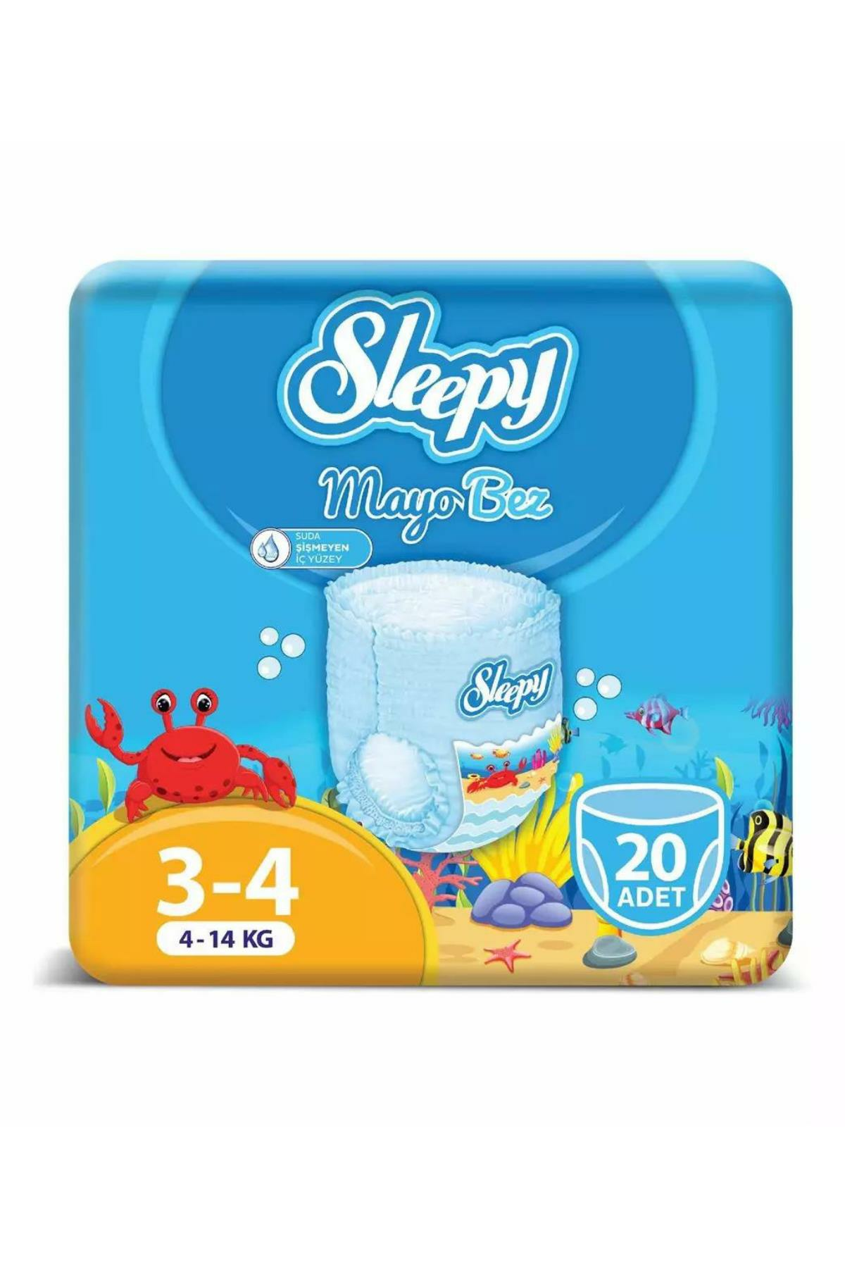 Sleepy Mayo KÜLOT Bez 3-4 Numara Maxi 20 Adet (4-14kg)
