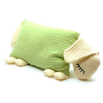 Schlafbegleiter-Lamm aus Musselin mit Kissenbezug