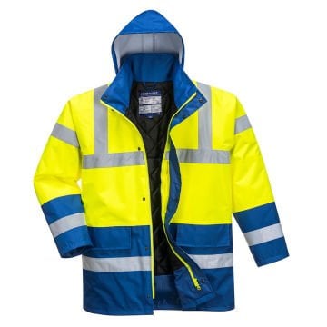 S466 - Hi-Vis Çift Renk Trafik Parka Sarı/Mavi