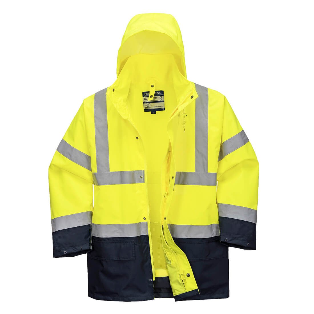 S766 - Temel 5-in-1 Çift Renk Hi-Vis Ceket Sarı/Lacivert