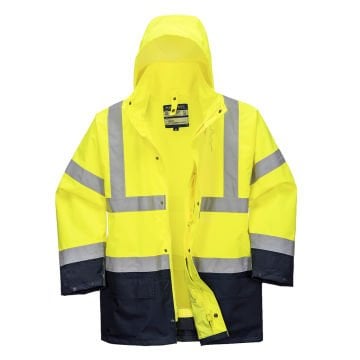 S766 - Temel 5-in-1 Çift Renk Hi-Vis Ceket Sarı/Lacivert