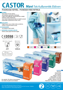 CN-200 L MAVİ NİTRİL ELDİVEN