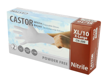 CN-200 XL BEYAZ NİTRİL ELDİVEN