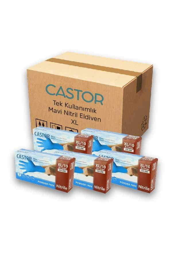 CN-200 XL MAVİ 20 ADET NİTRİL ELDİVEN