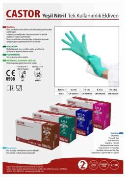 CN-500 YEŞİL NİTRİL ELDİVEN XL
