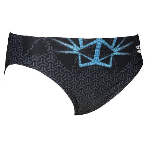 M OG BRIEF- BISHAMON  ERKEK YÜZÜCÜ MAYOSU / BLACK-TURQUOISE